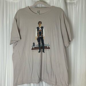 American Apparel Taupe Graphic Tee